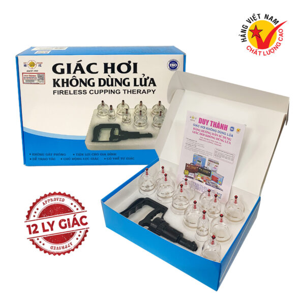 Bộ giác hơi 12 ly giác không dùng lửa