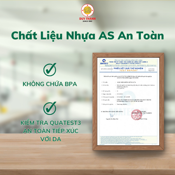 Chất liệu nhựa AS an toàn, không chứa BPA, chứng minh giác hơi không dùng lửa có tốt không