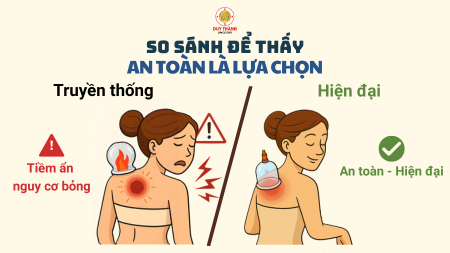 So sánh giác hơi truyền thống gây bỏng và giác hơi không dùng lửa an toàn, hiện đại