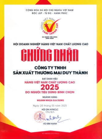 Chứng nhận Chất lượng Duy Thành